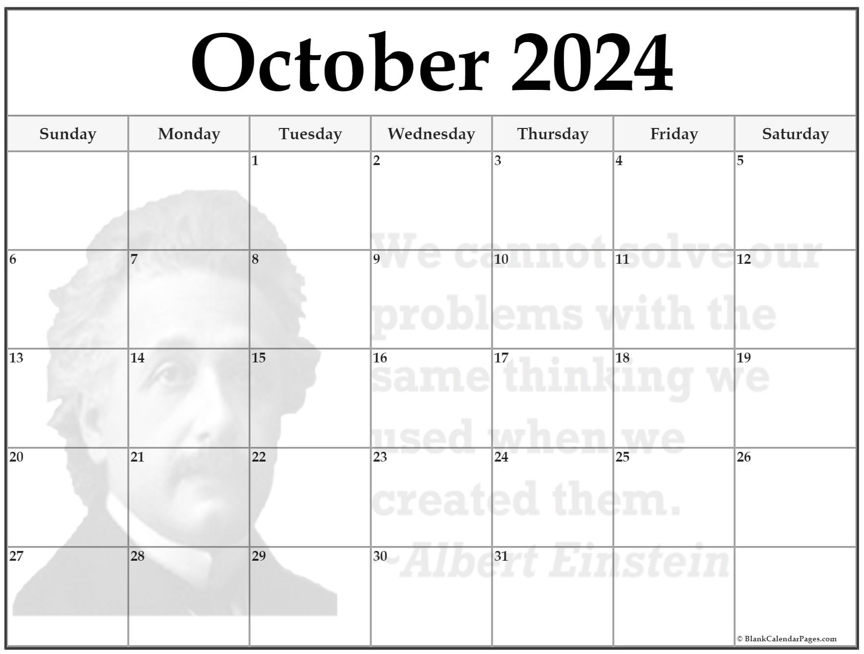 24+ October 2024 quote calendars