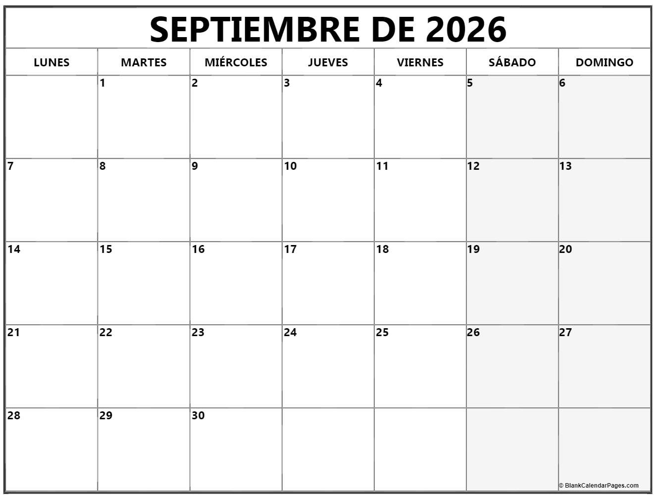 Septiembre De 2026 Calendario Gratis Calendario Septiembre Septiembre De 2026 Calendario Gratis Calendario Septiembre