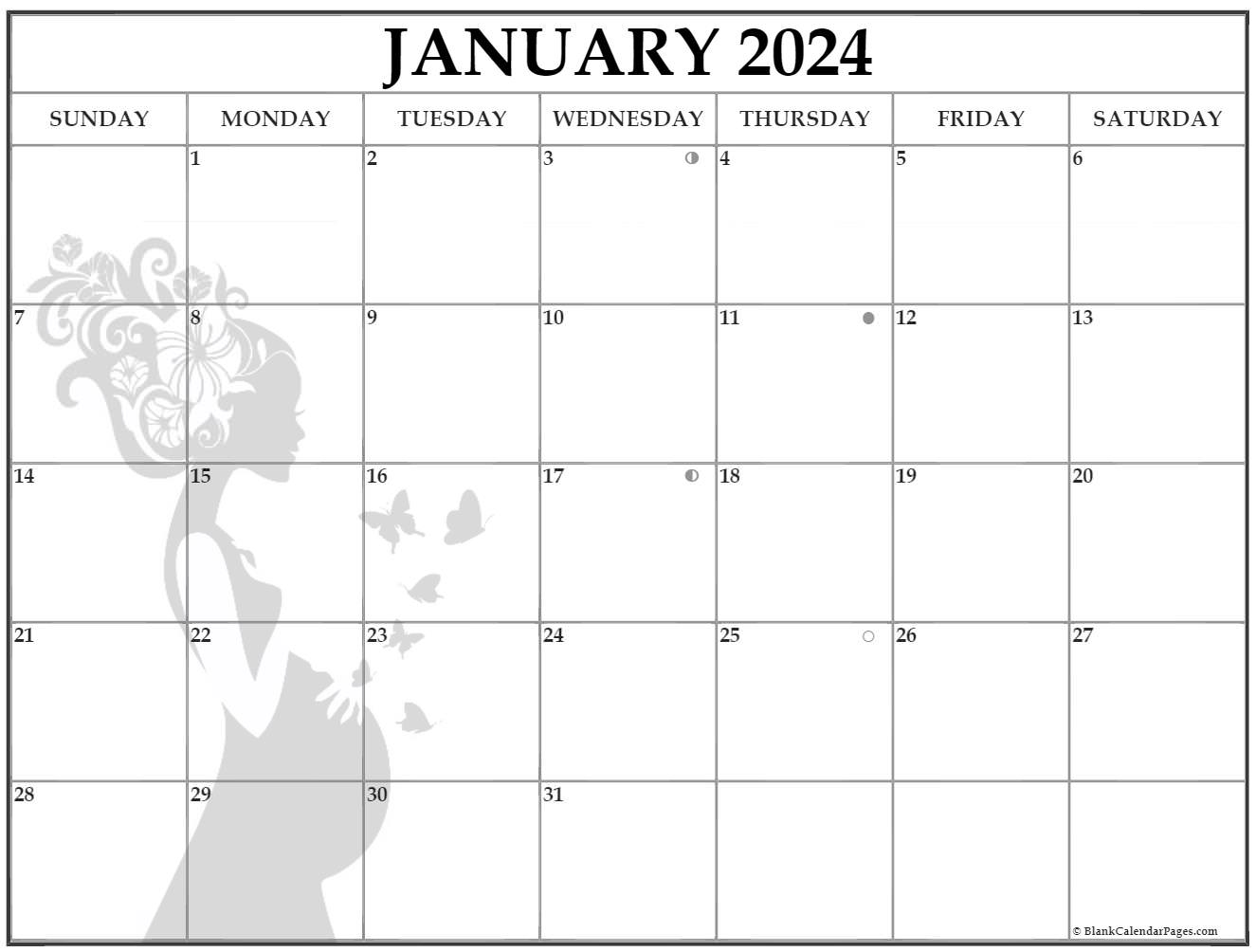 January 2021 Pregnancy Calendar | Fertility Calendar