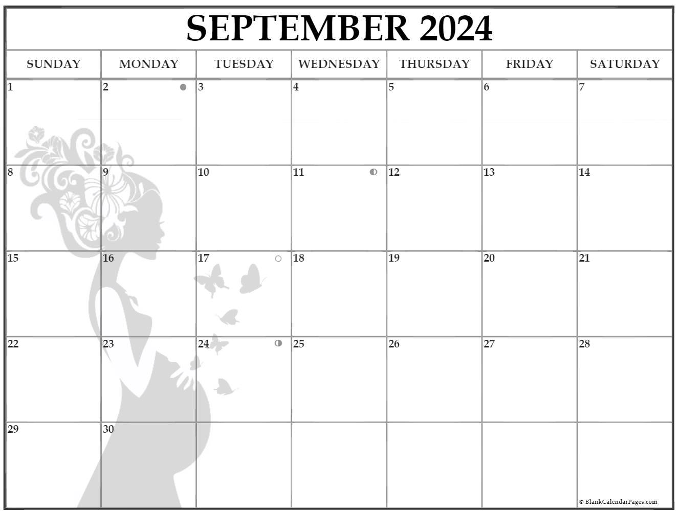 September 2021 Pregnancy Calendar | Fertility Calendar