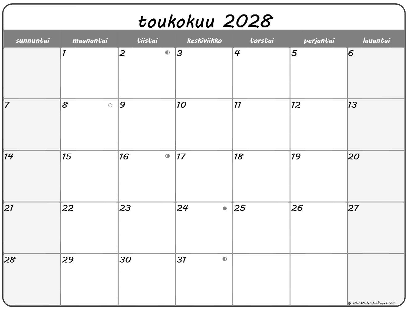 toukokuu 2028 kalenteri