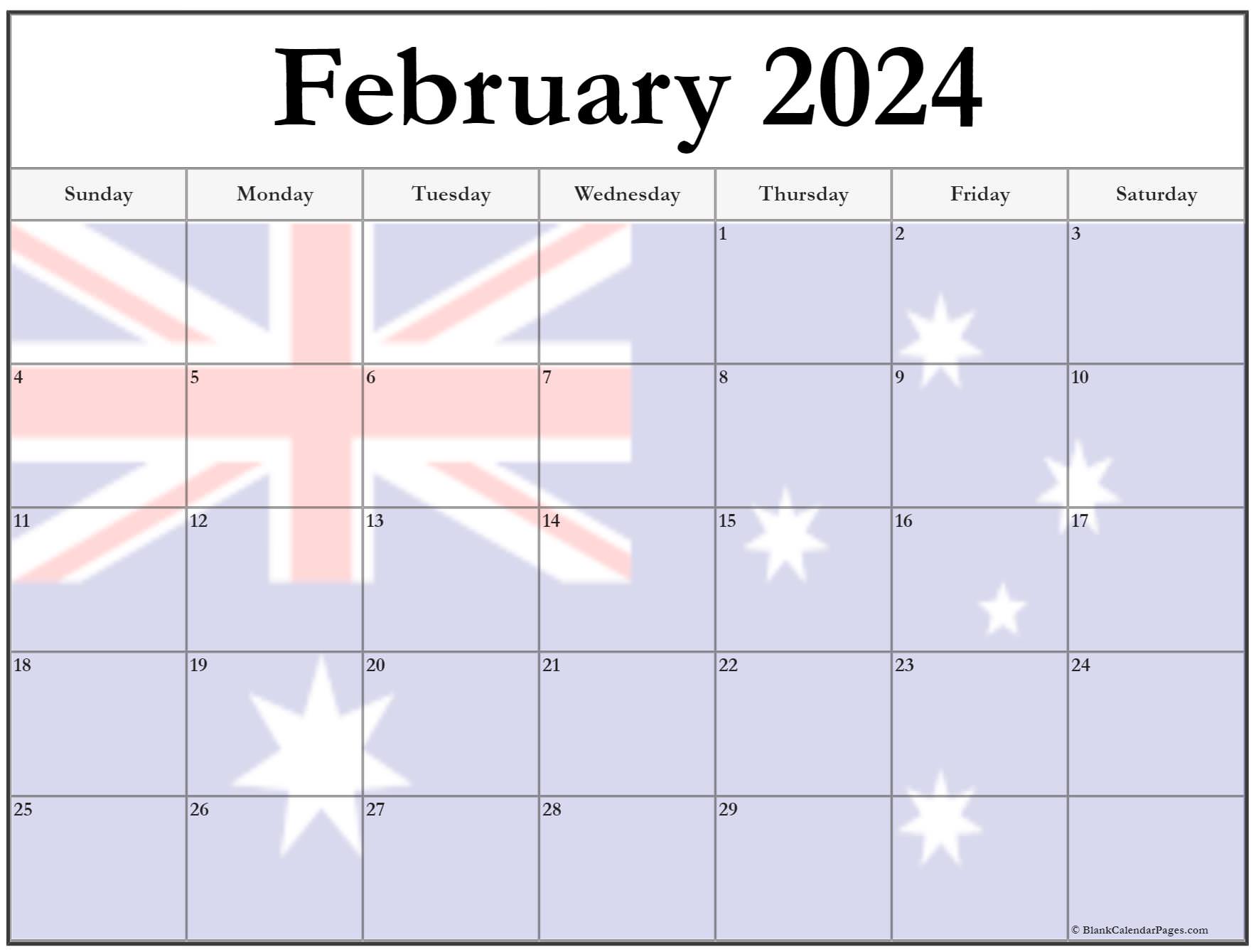 Collection of February 2023 photo calendars with image filters