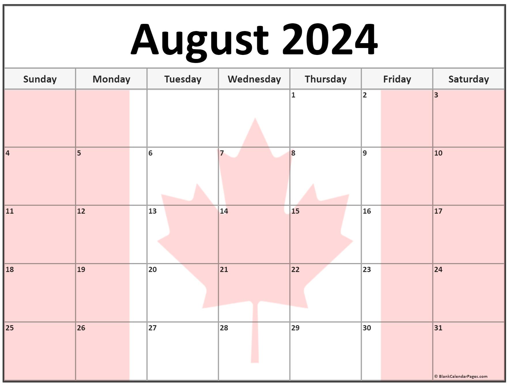 Collection Of August 2022 Photo Calendars With Image Filters 