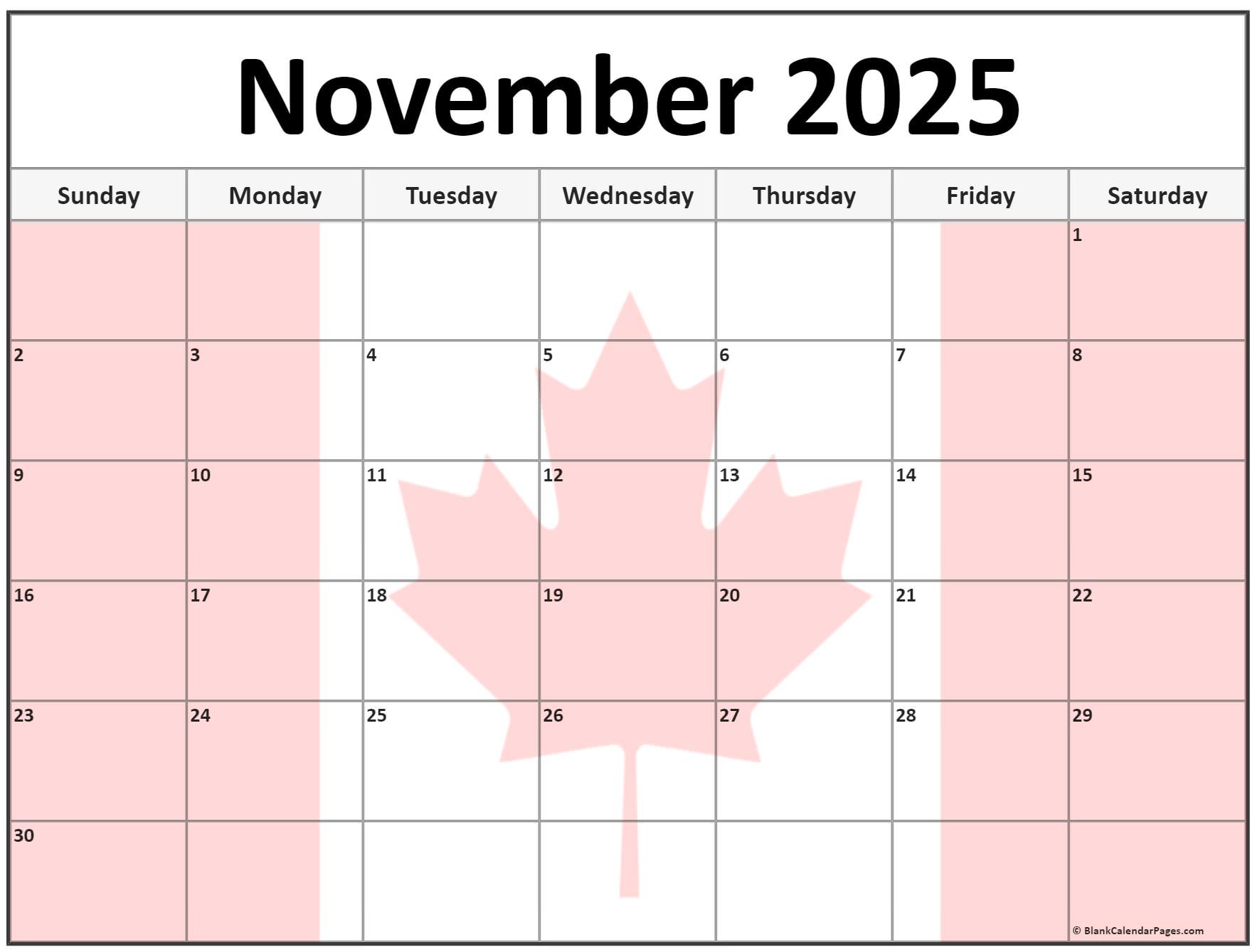 Collection Of November 2025 Photo Calendars With Image Filters 