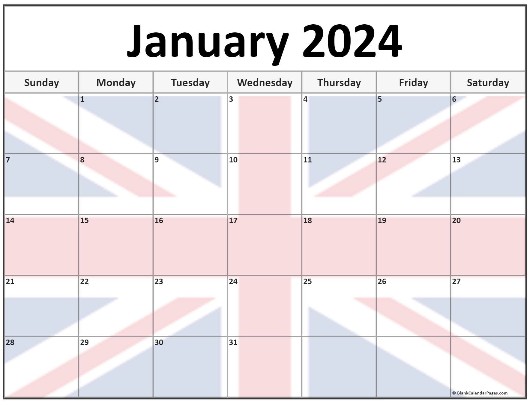 Free Printable Monthly Calendar 2023 Uk