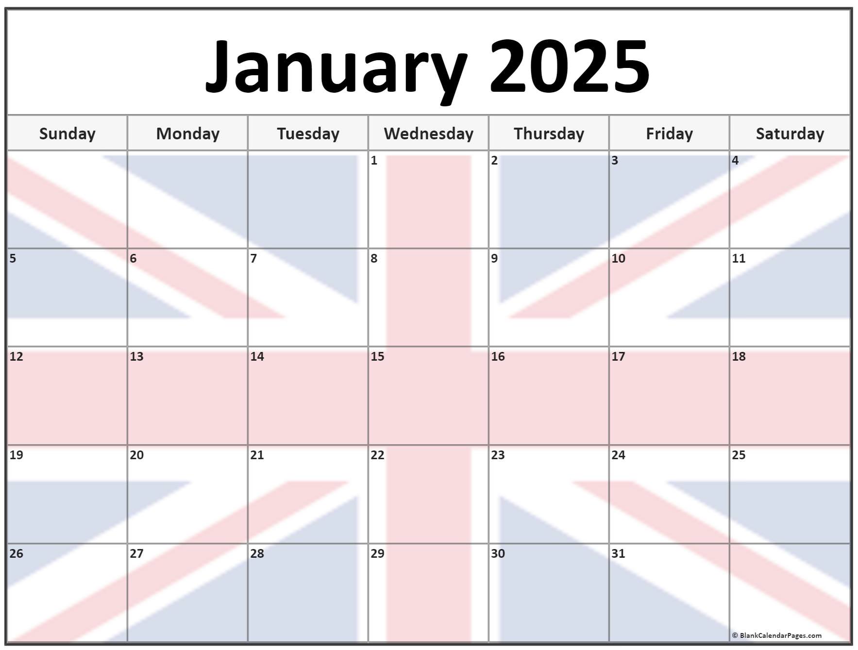 Collection Of January 2025 Photo Calendars With Image Filters 