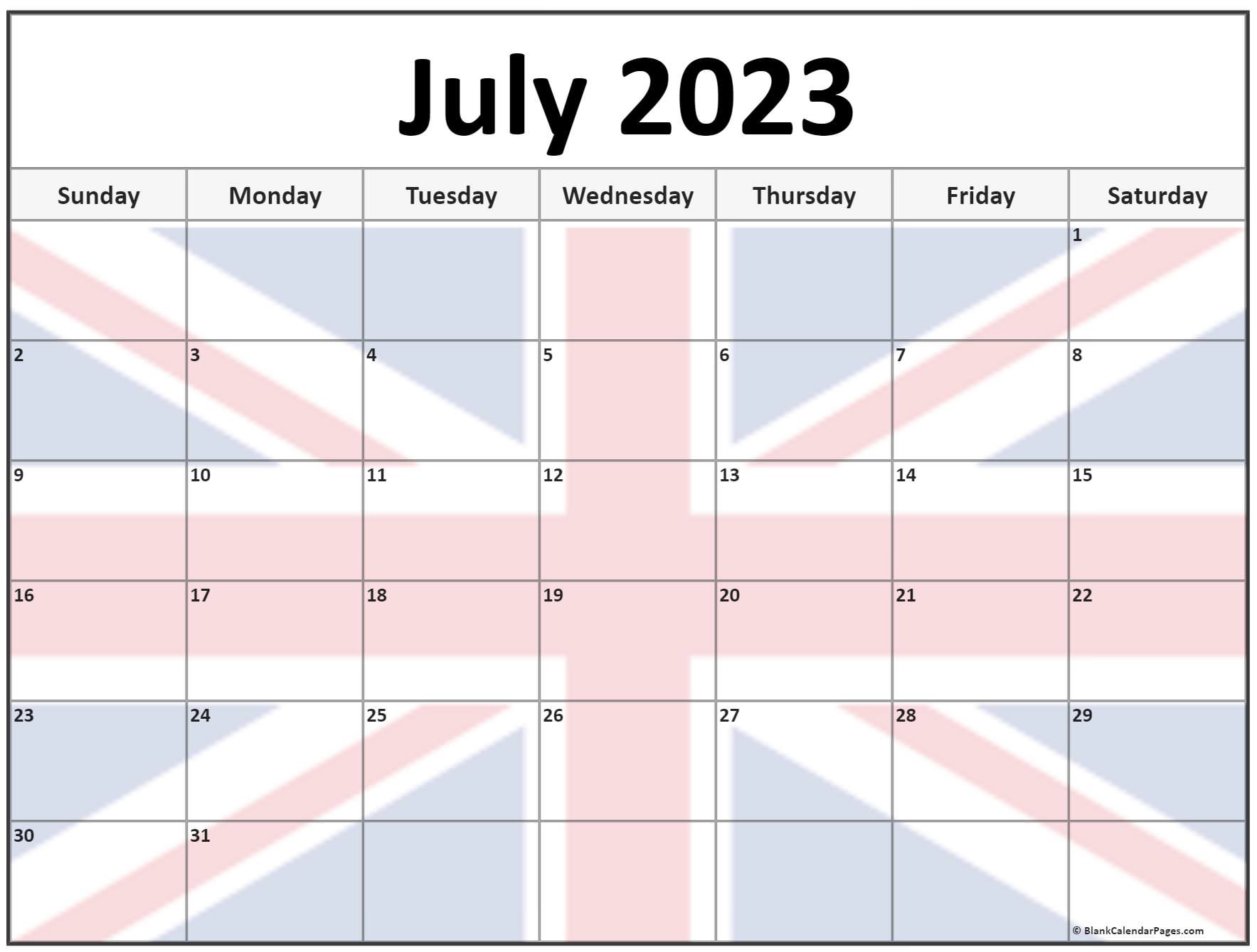 Paris Events Calendar July 2023 Template PELAJARAN