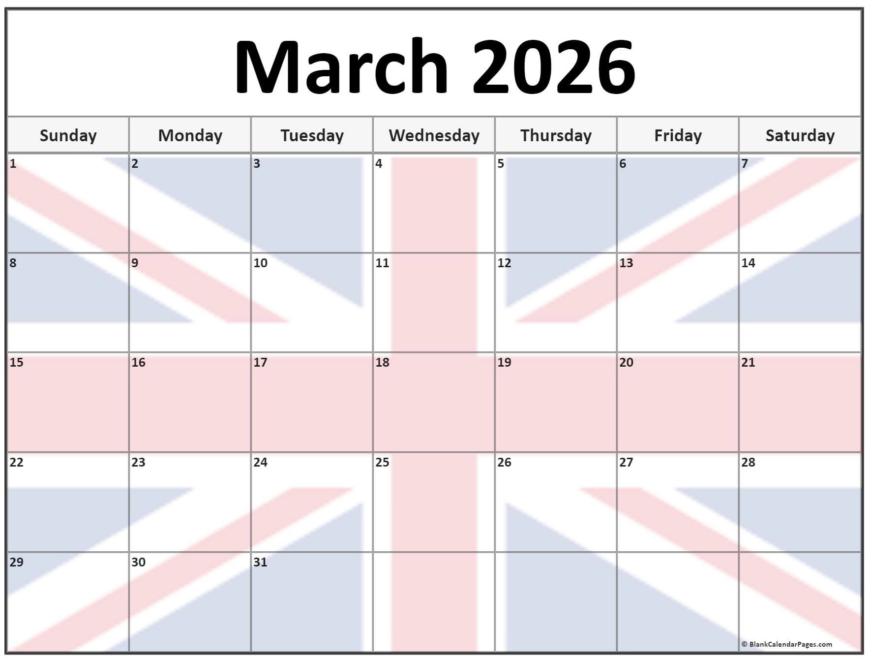 Collection Of March 2023 Photo Calendars With Image Filters 
