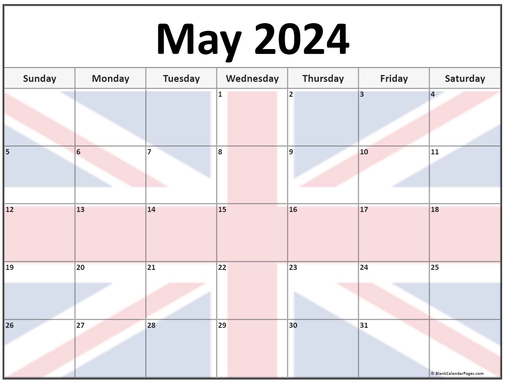 Collection of May 2023 photo calendars with image filters.