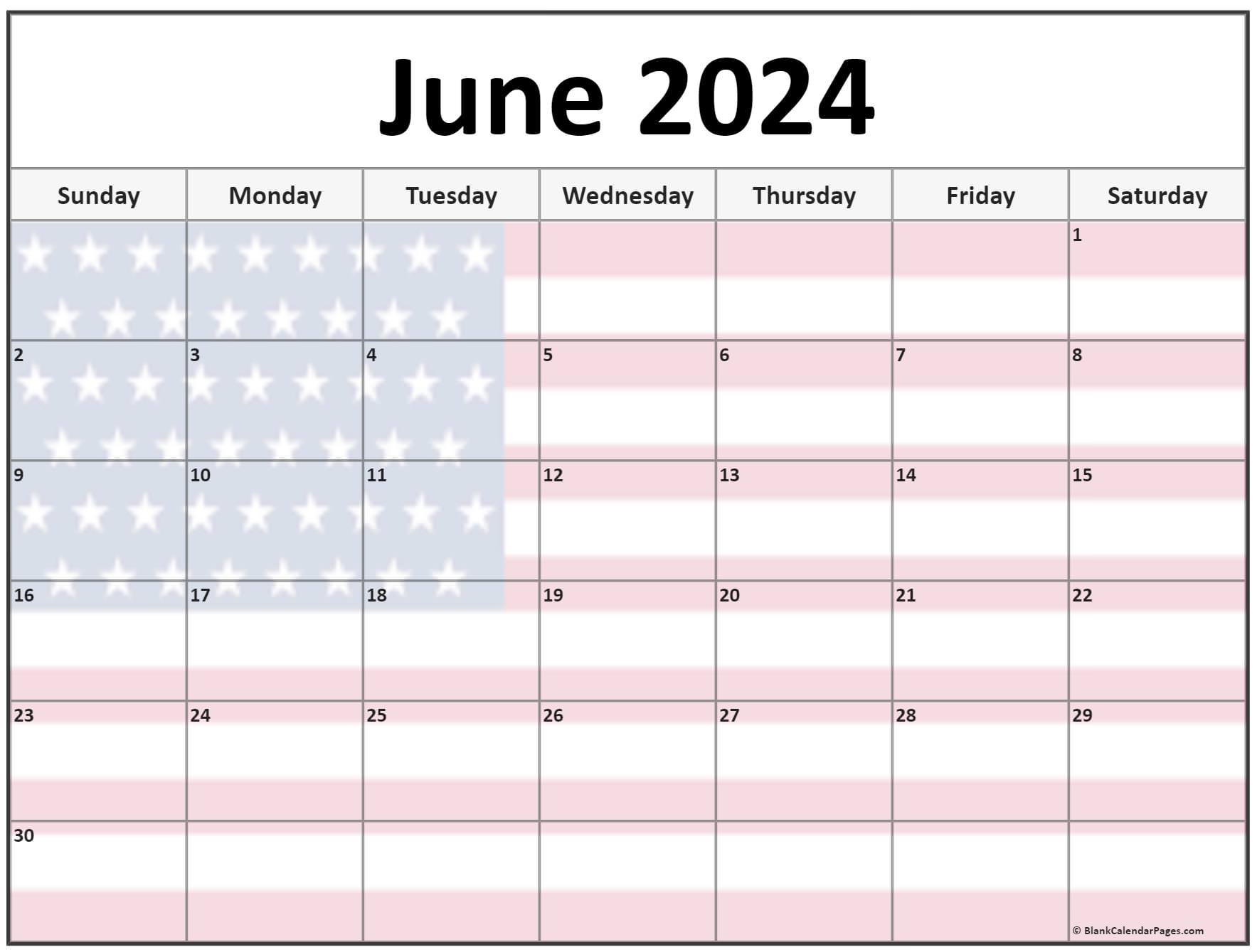 Collection of June 2023 photo calendars with image filters.