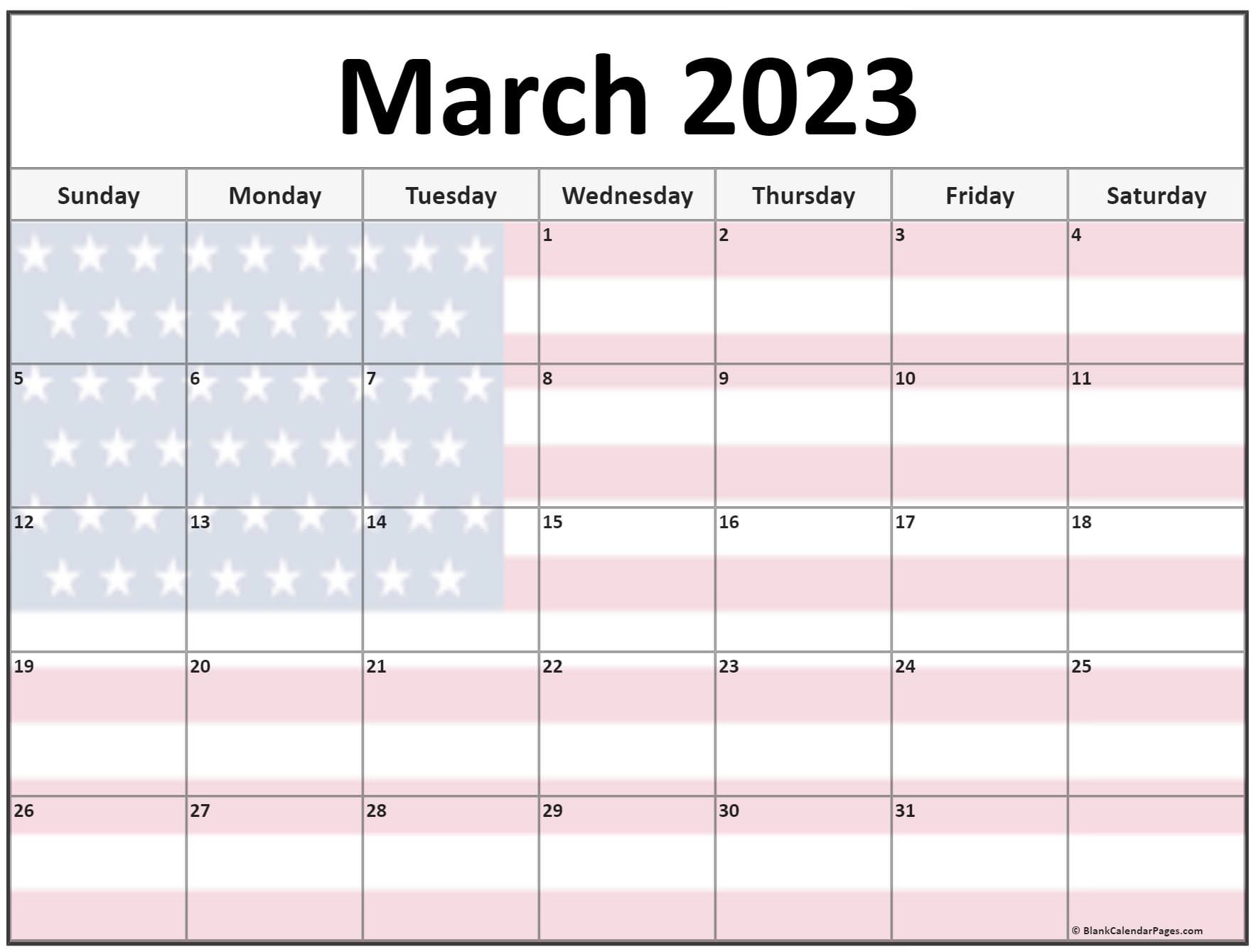 Collection Of March 2023 Photo Calendars With Image Filters