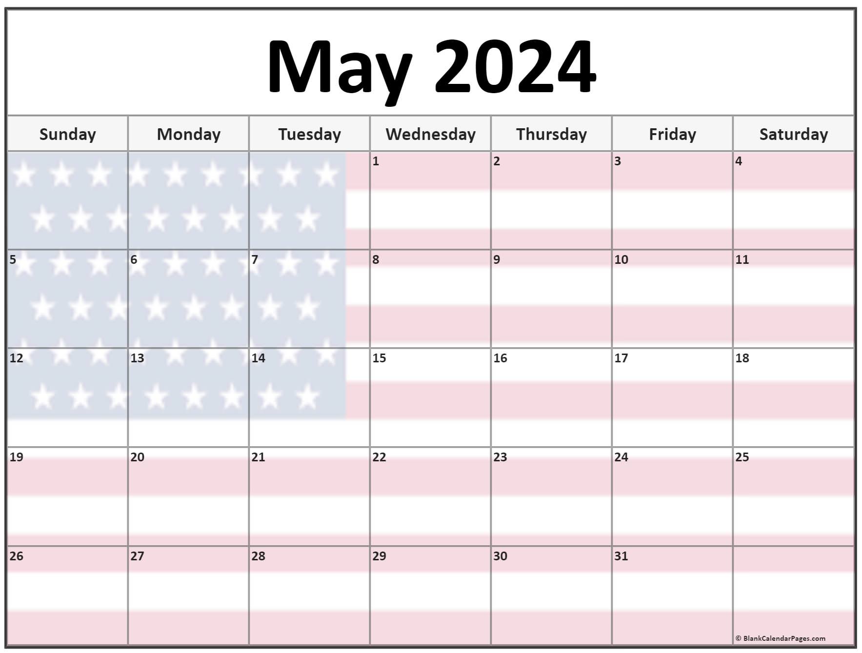 Collection of May 2022 photo calendars with image filters.