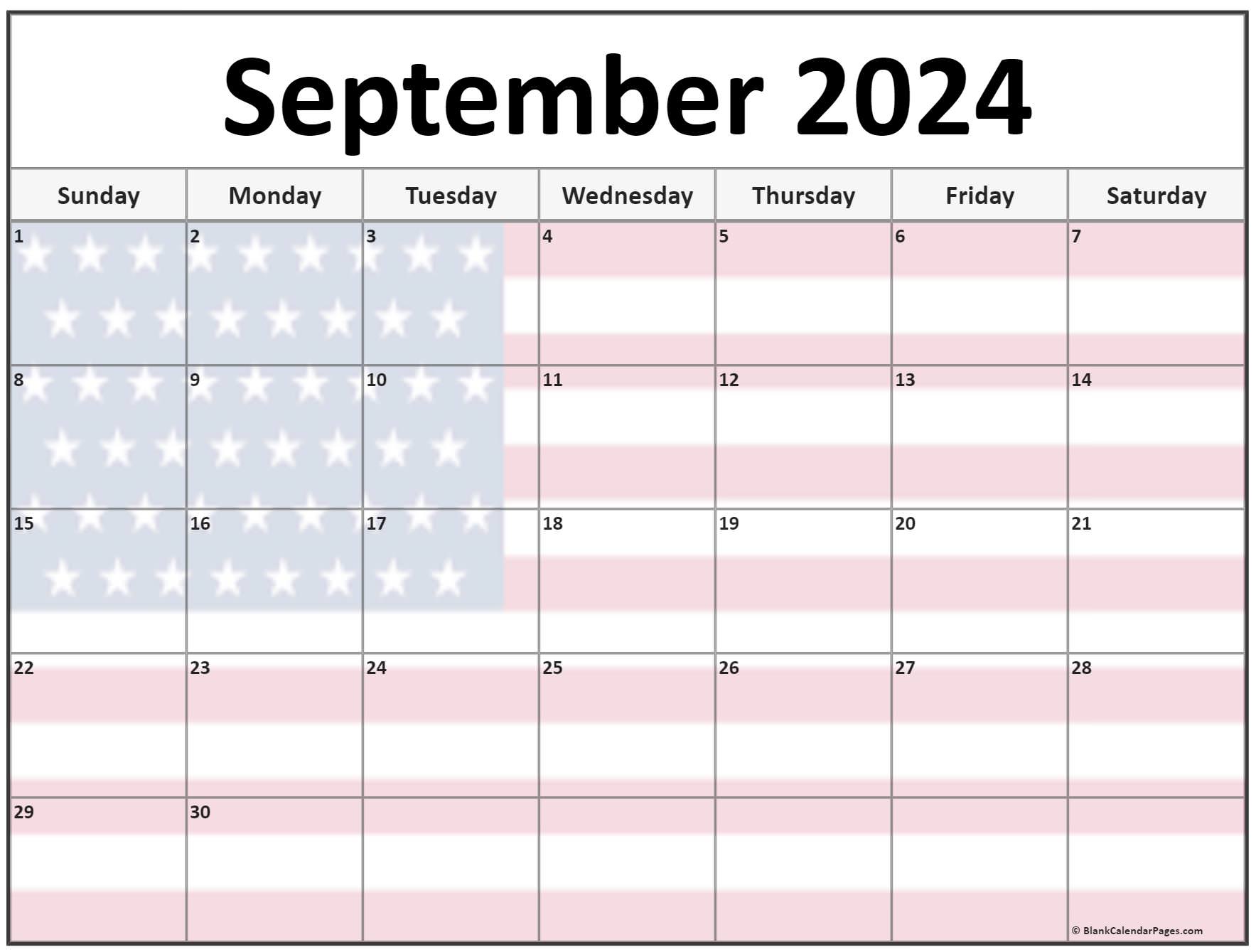 Collection of September 2022 photo calendars with image filters.