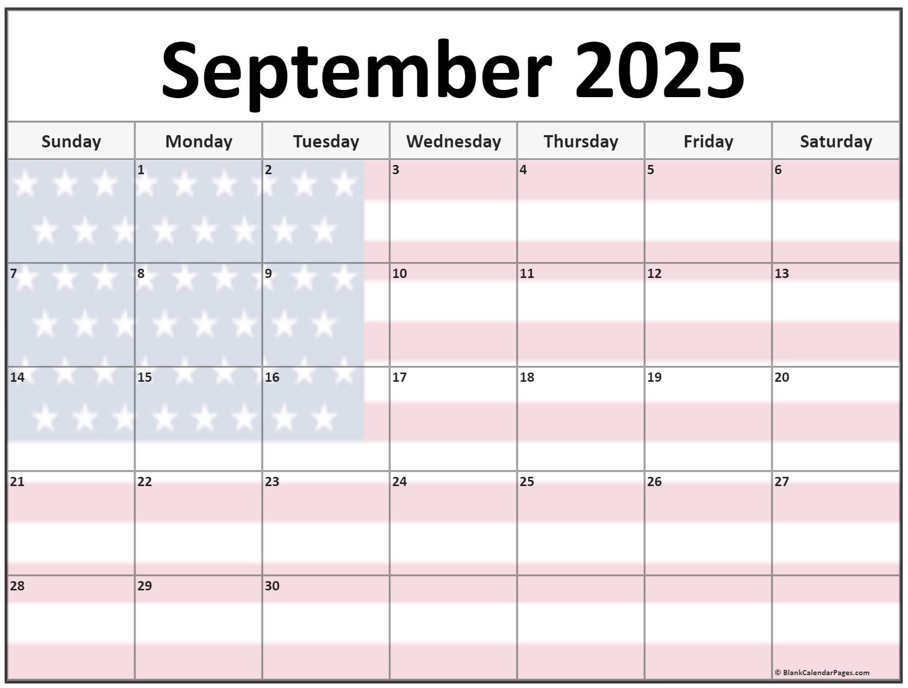 Collection of September 2025 photo calendars with image filters.