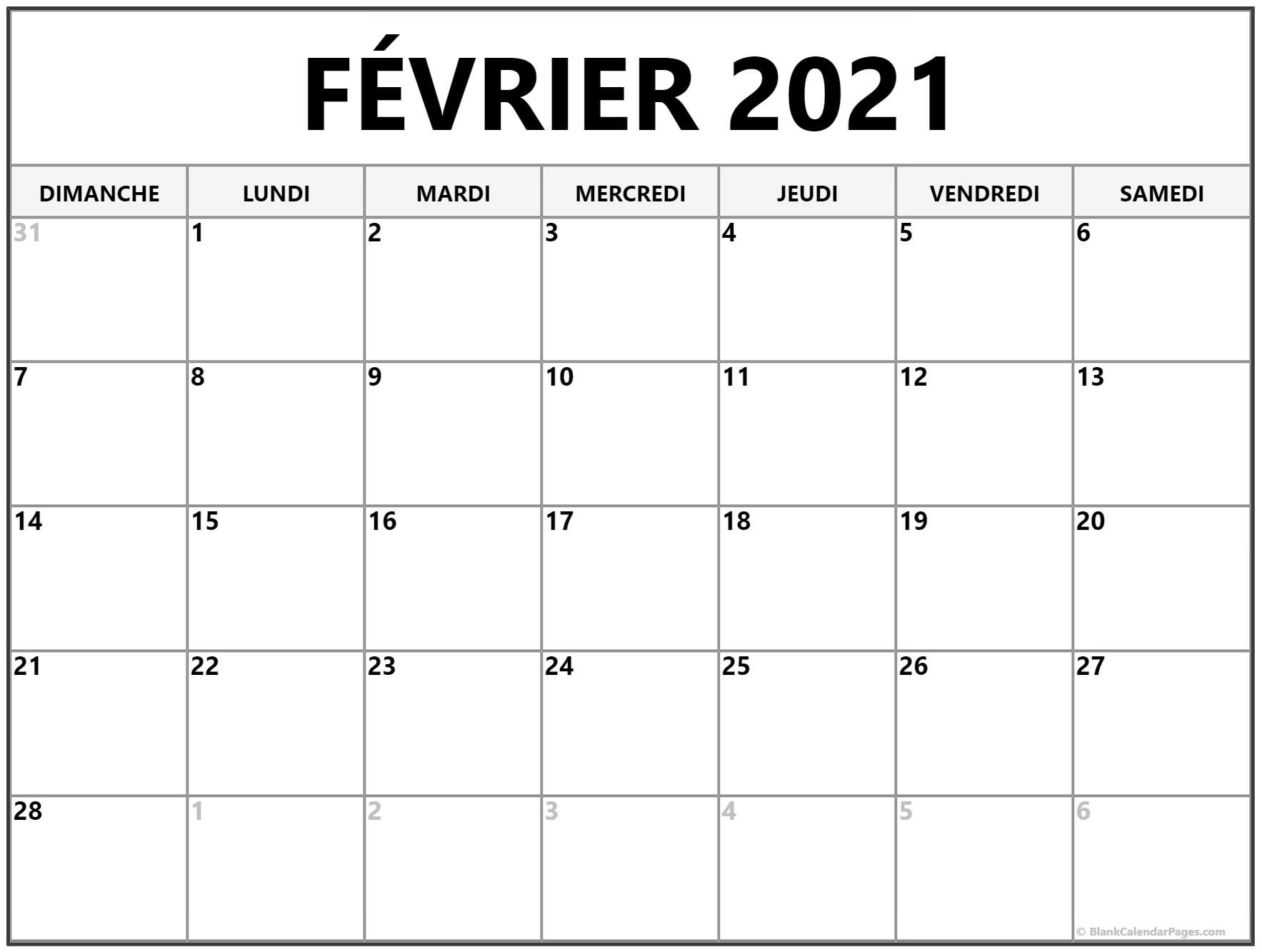 Fevrier 21 Calendrier Imprimable Calendrier Gratuit