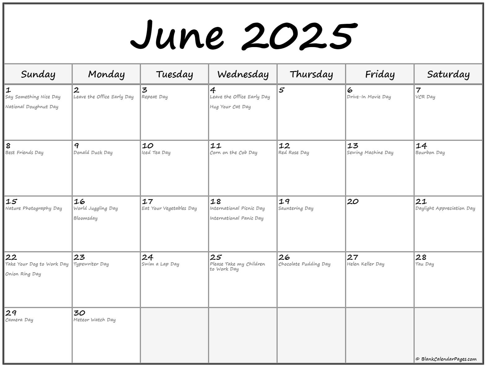 Collection Of June 2020 Calendars With Holidays