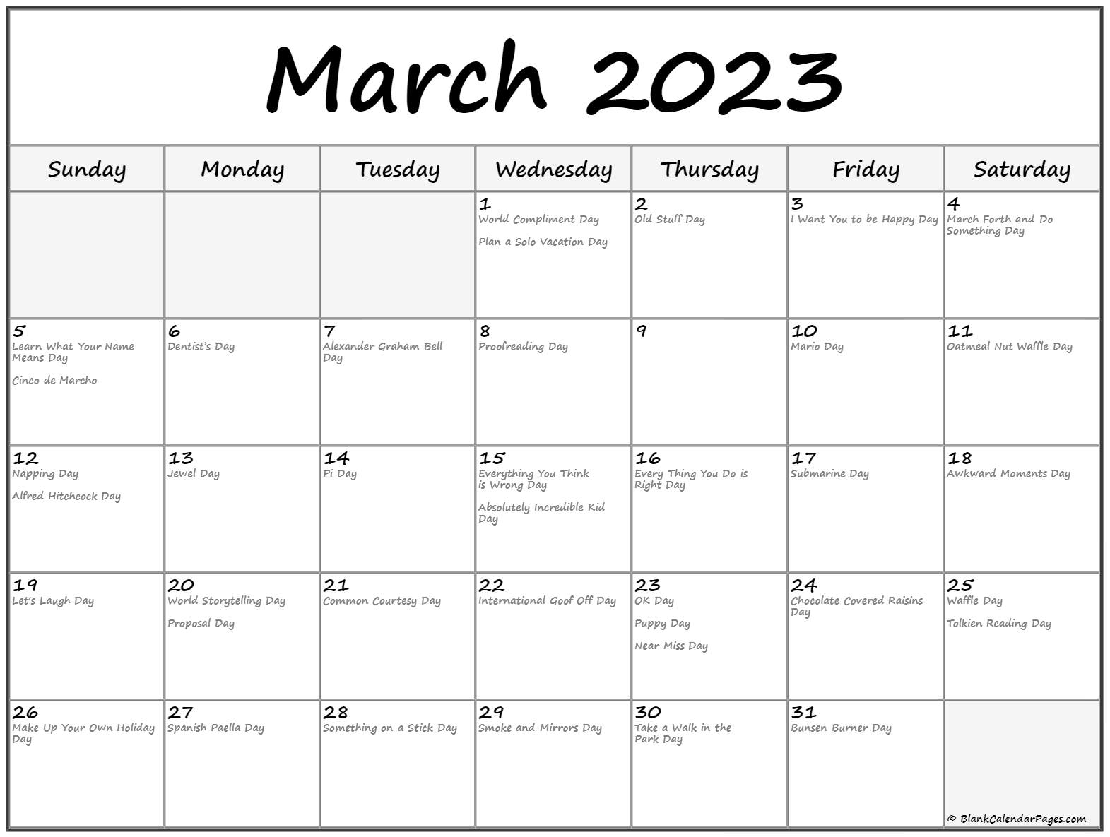 Show Me The Calendar For March 2023 Best Amazing Famous Seaside