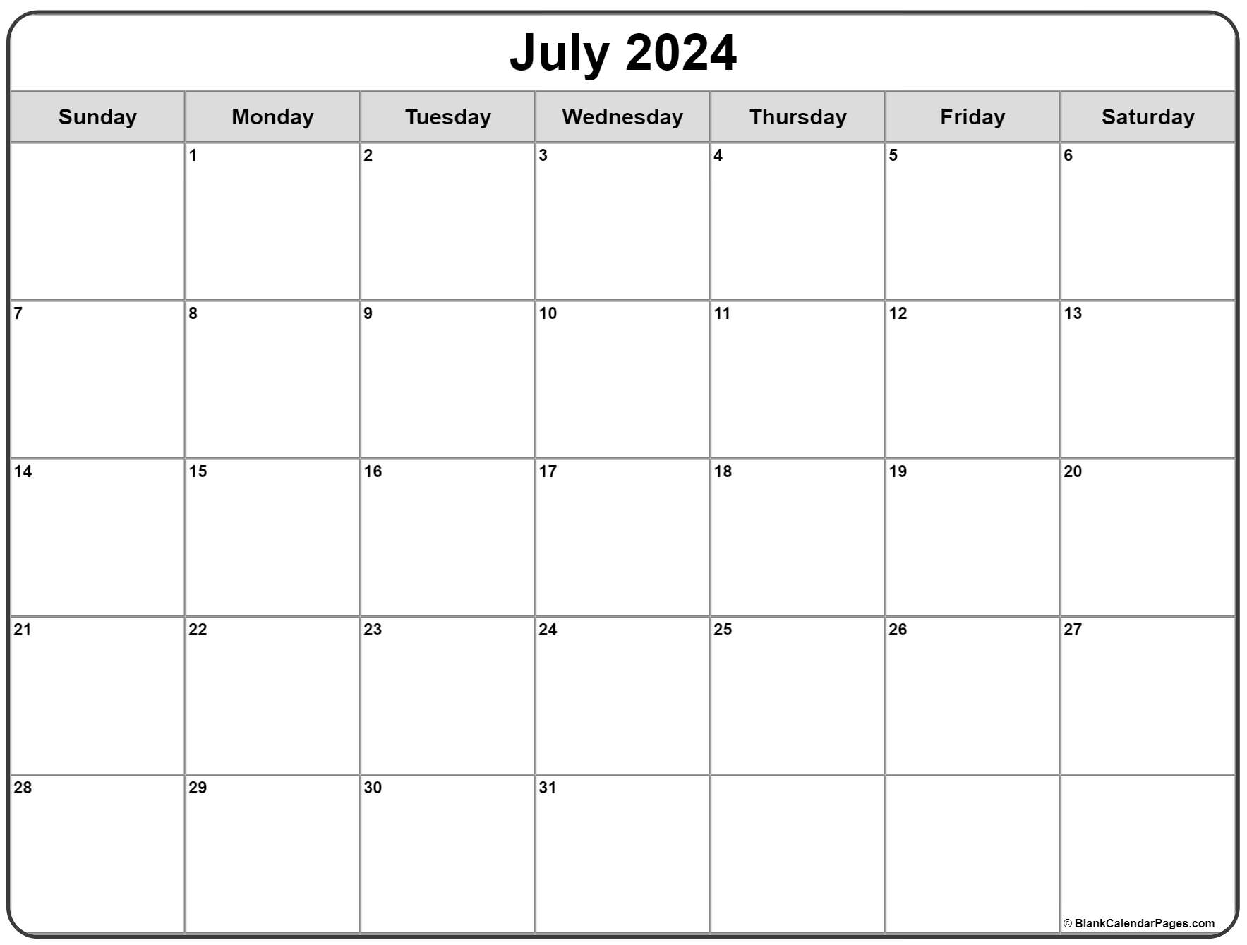 July 2022 calendar free printable calendar