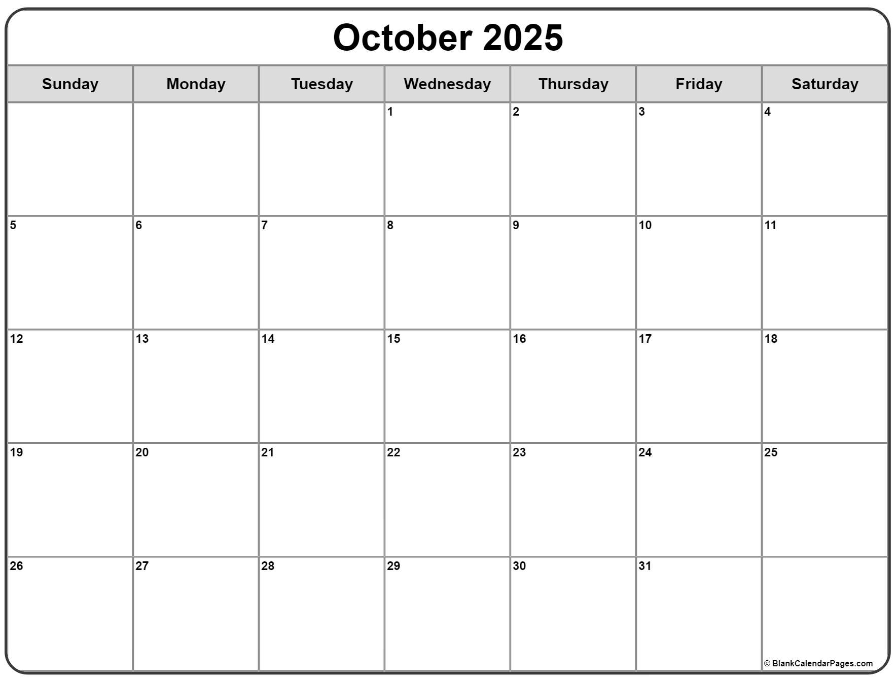October 2022 Calendar Free Printable Calendar