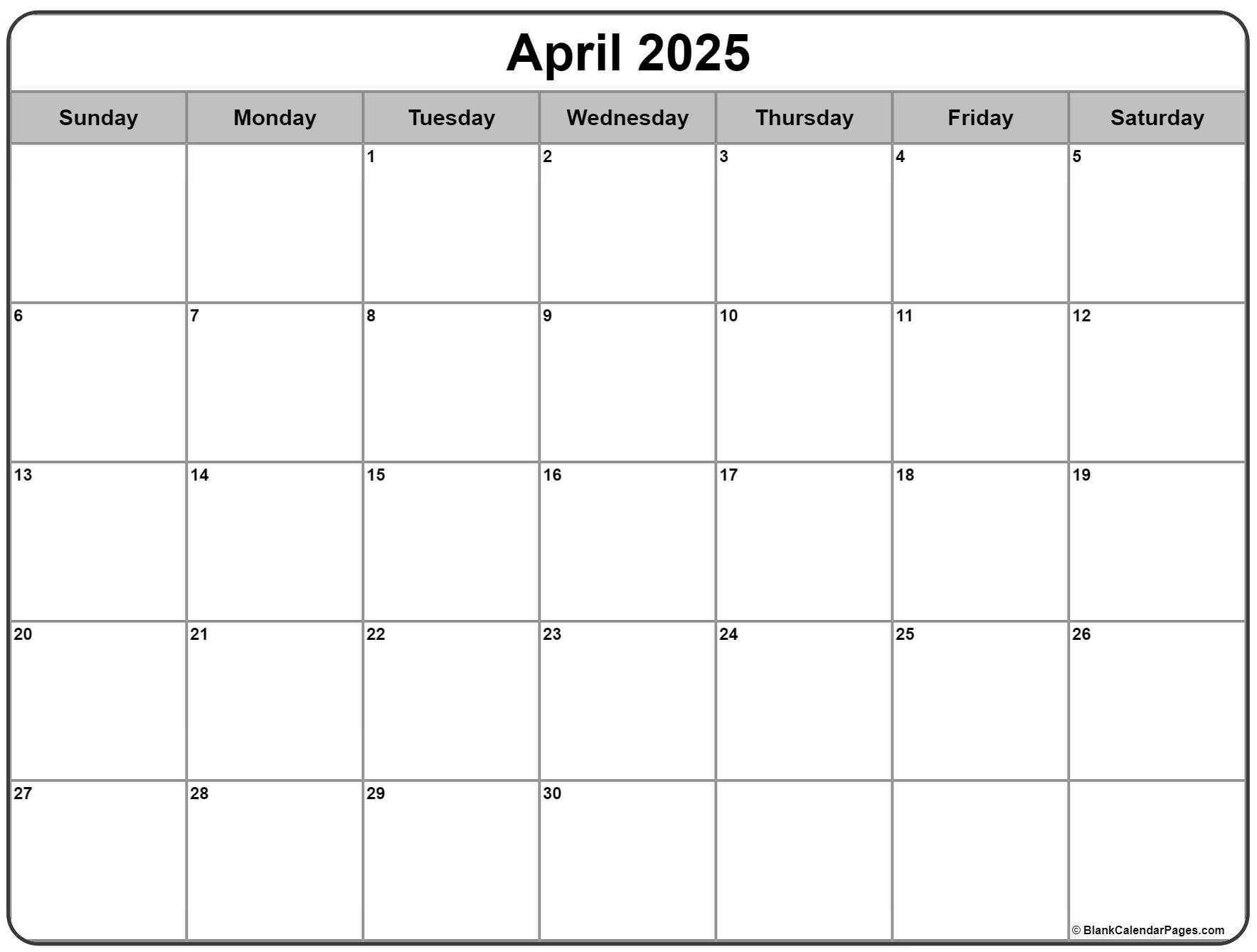 Calendar Days April 2025 Thomas K Hedegaard