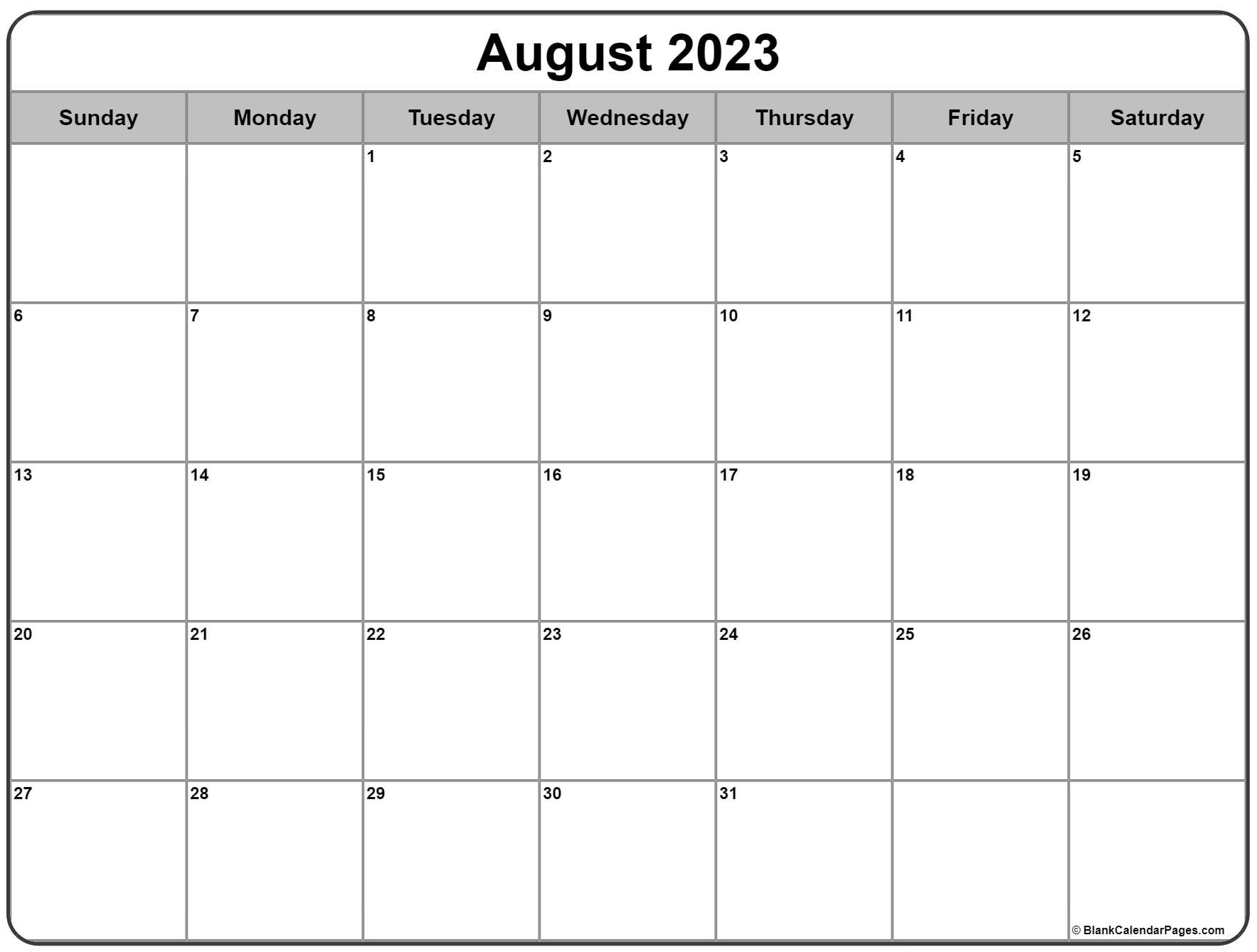 Printable August 2023 Calendar Pdf Portrait PELAJARAN