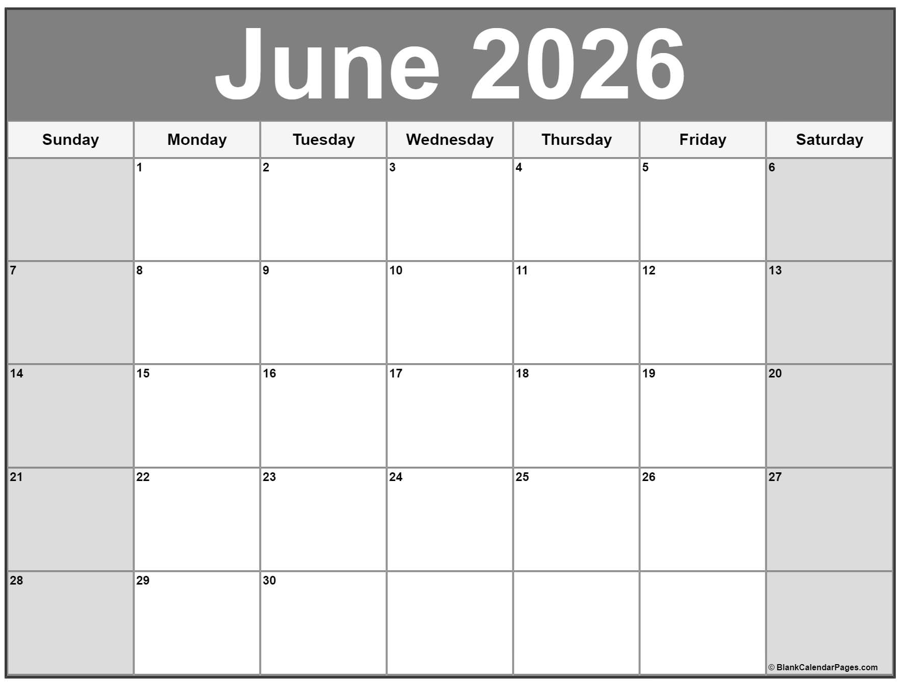 June 2024 Calendar Free Printable Calendars
