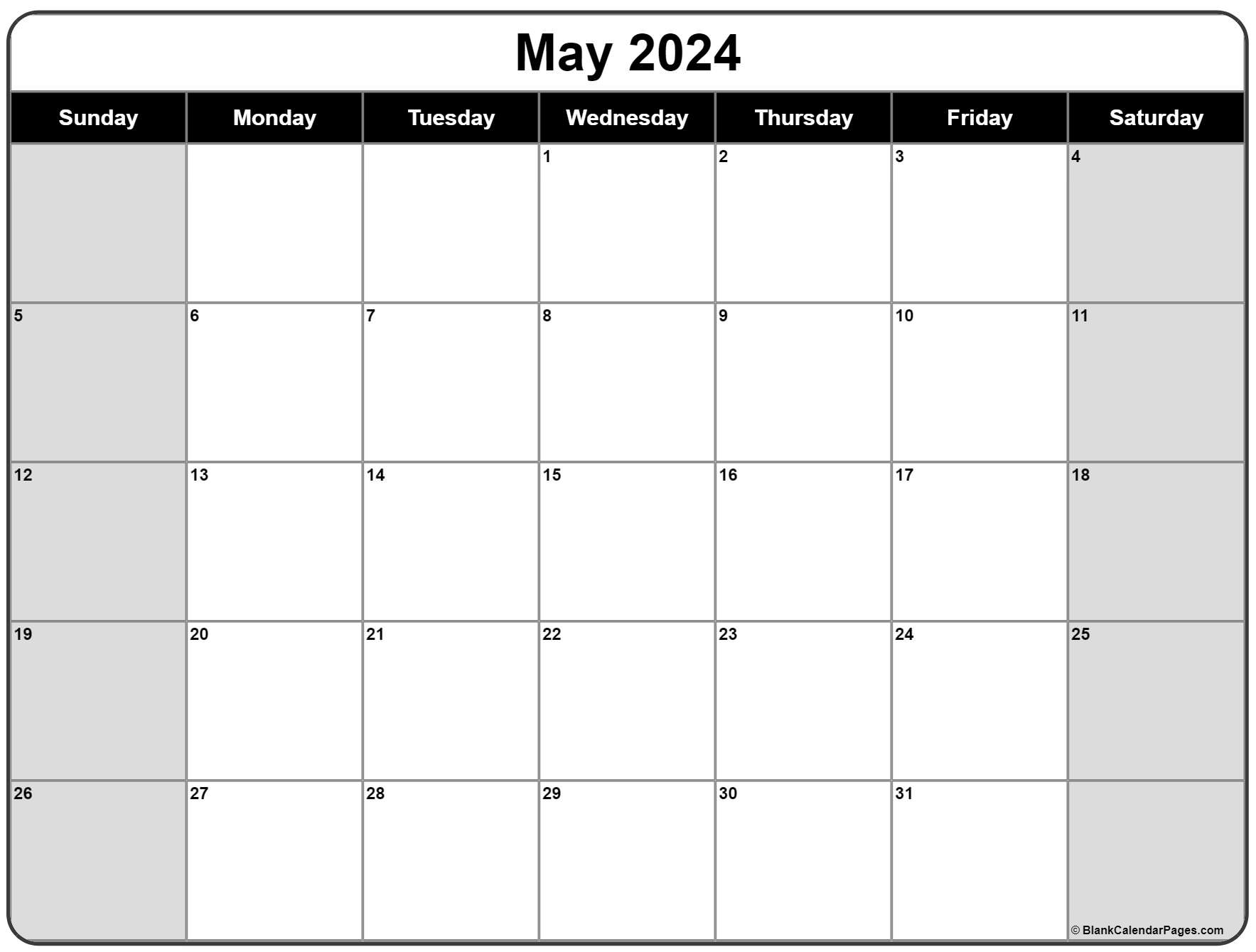 Monthly Calendar May 2022 May 2022 Calendar | Free Printable Calendar Templates
