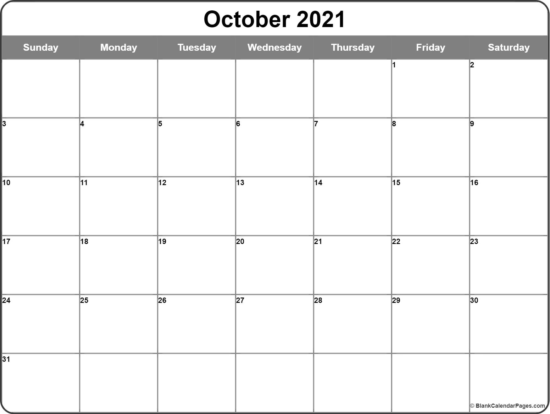 october 2021 calendar free printable calendar templates