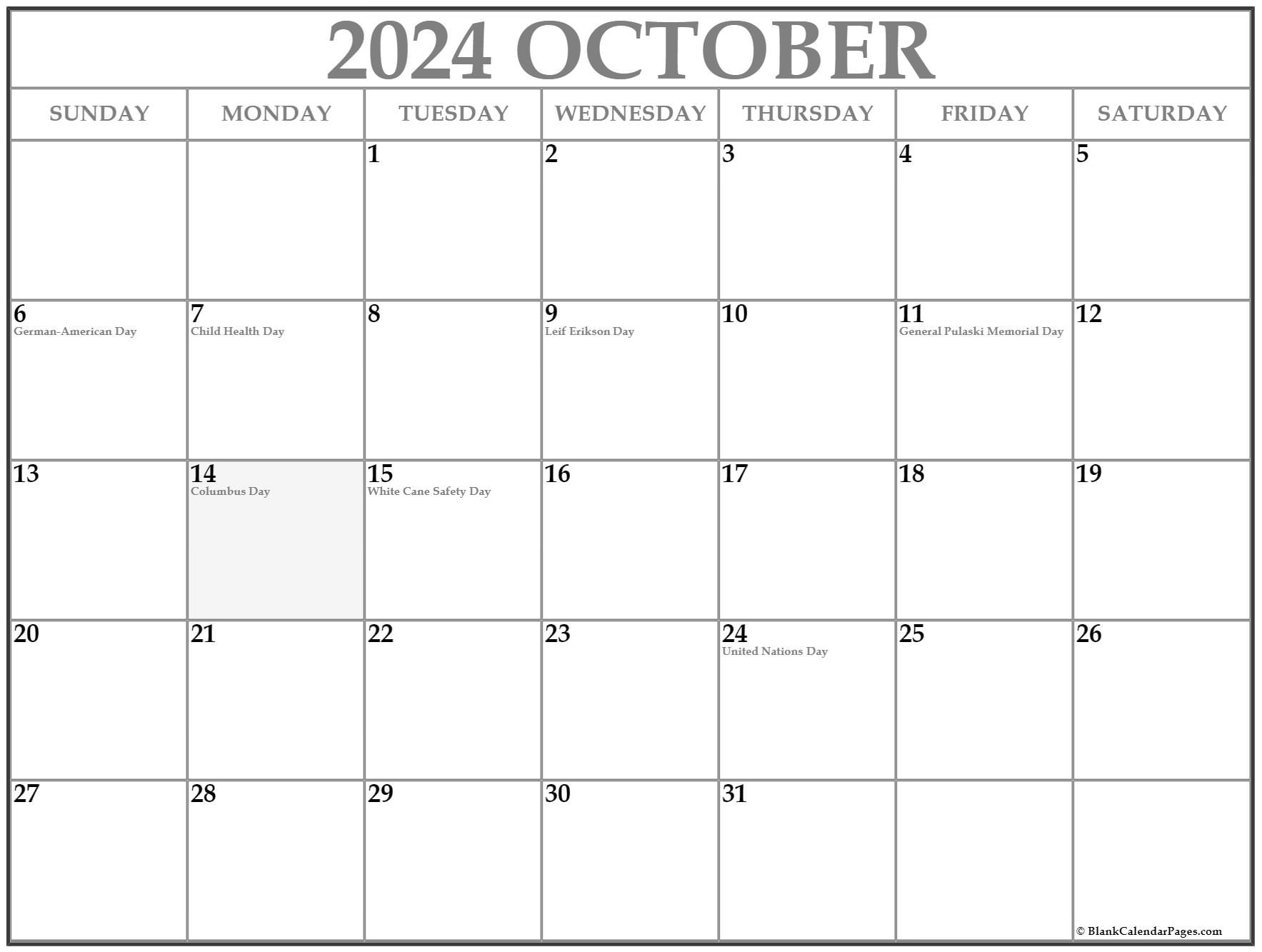 October 2024 Calendar Printable With Bank Holidays Uk