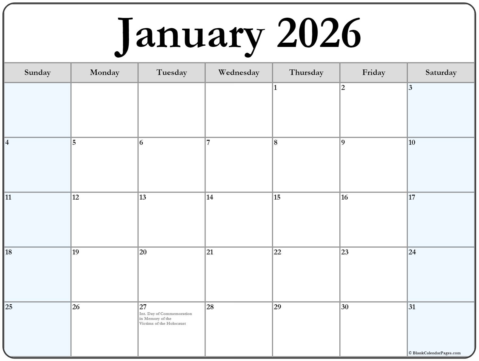 Collection Of January 2019 Calendars With Holidays Collection Of January 2019 Calendars With Holidays