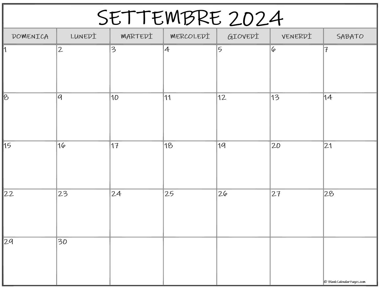 Settembre 2022 Calendario Gratis Italiano Calendario Settembre
