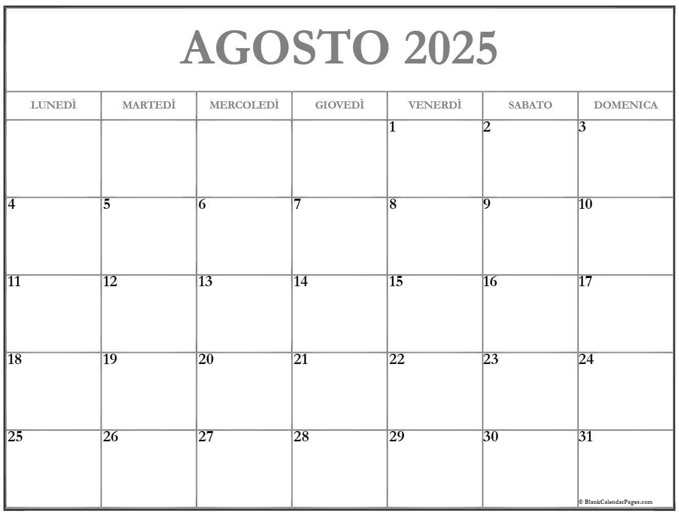 Agosto 2025 Calendario Gratis Italiano Calendario Agosto Agosto 2025 Calendario Gratis Italiano Calendario Agosto