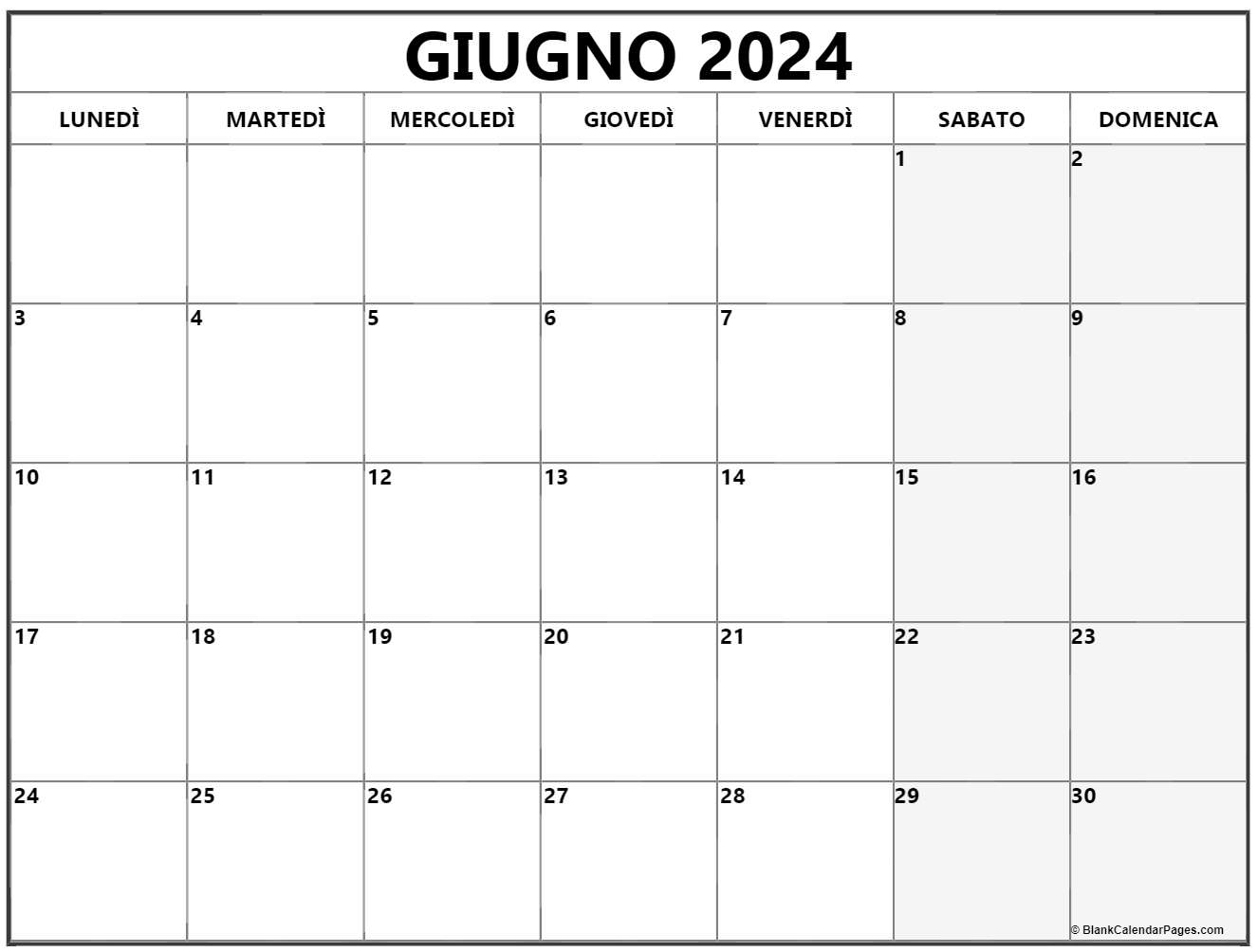 Calendario Giugno 2024 Con Santi E Fasi Lunari Corpus, 46 OFF