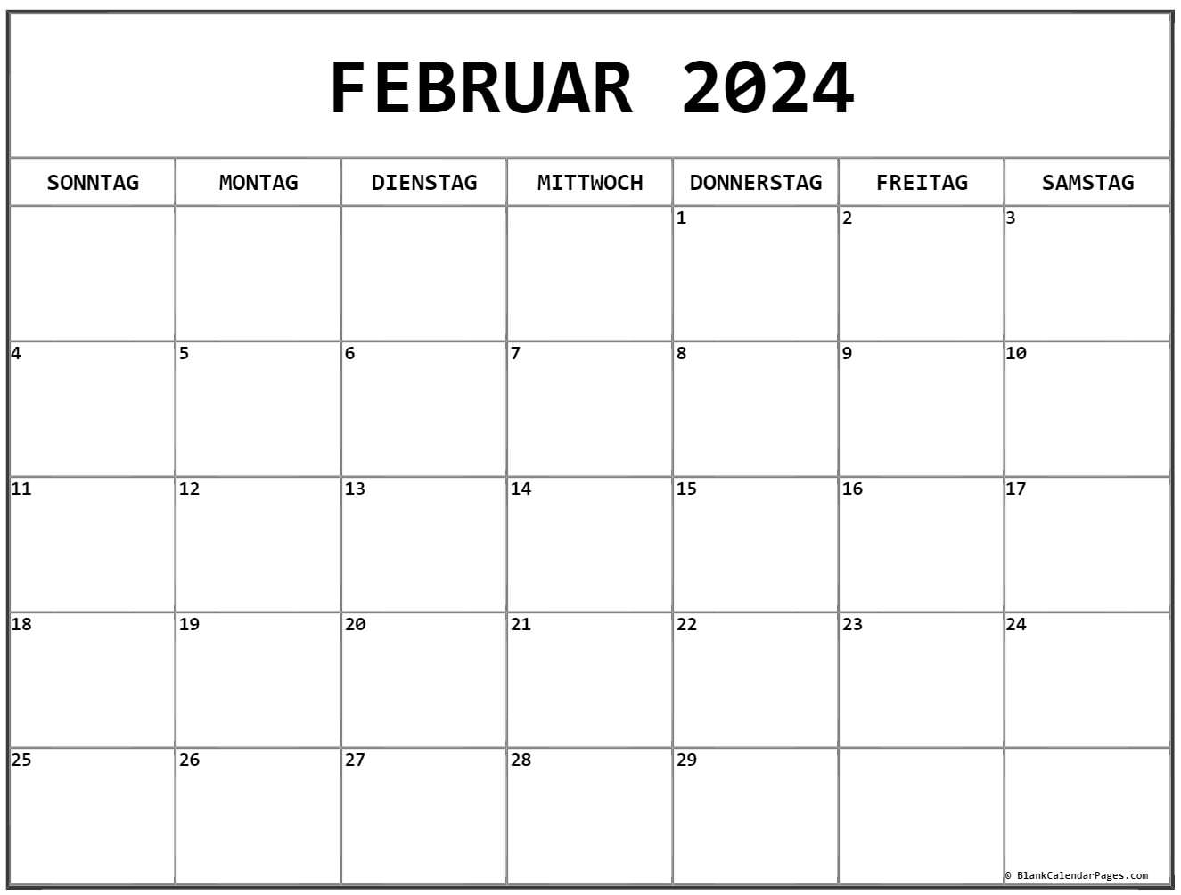 Kalender Ausdrucken Februar 2024 Hanni Kirsten