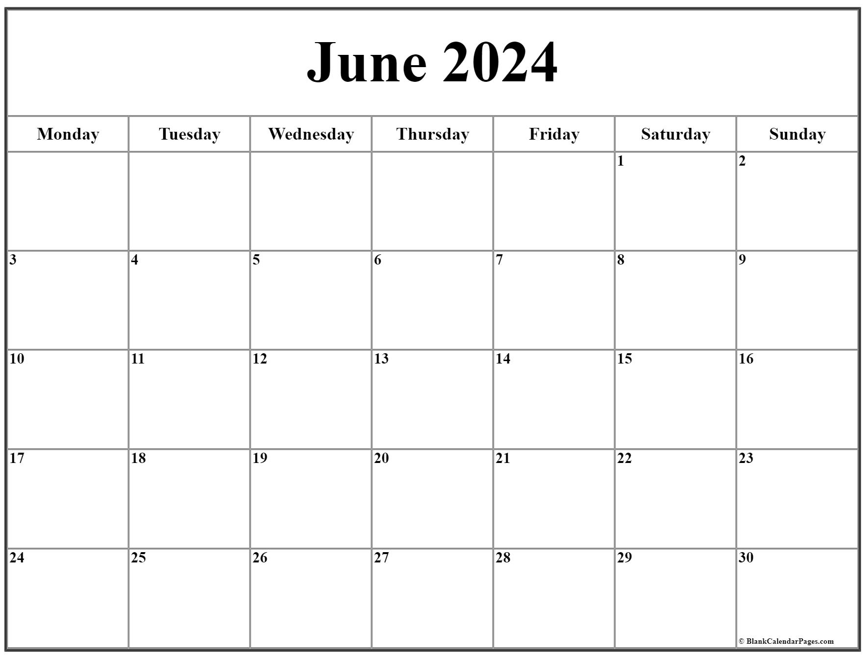June 2023 Calendar Free Printable Pdf