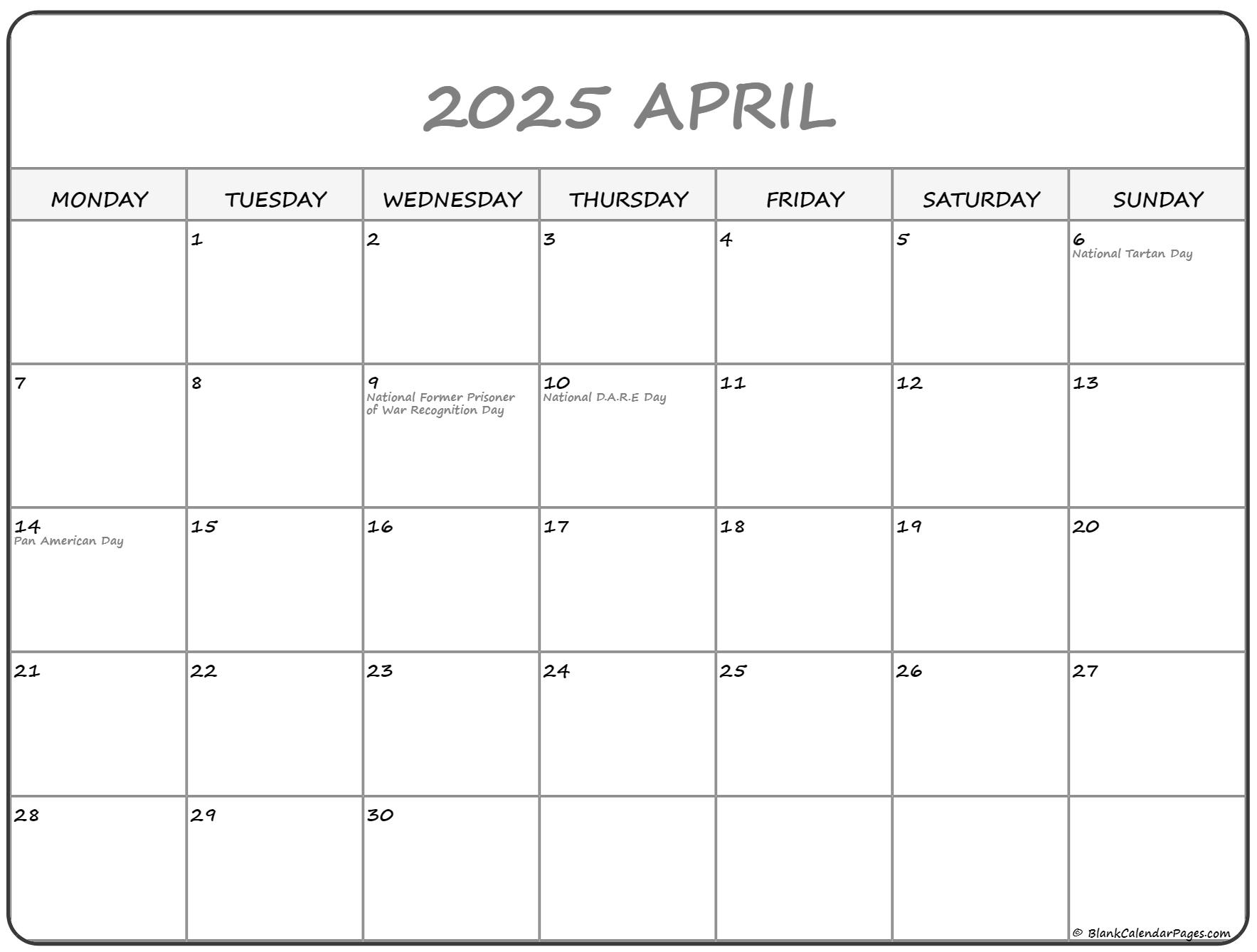 April 2023 Calendar Starting Monday Get Calendar 2023 Update