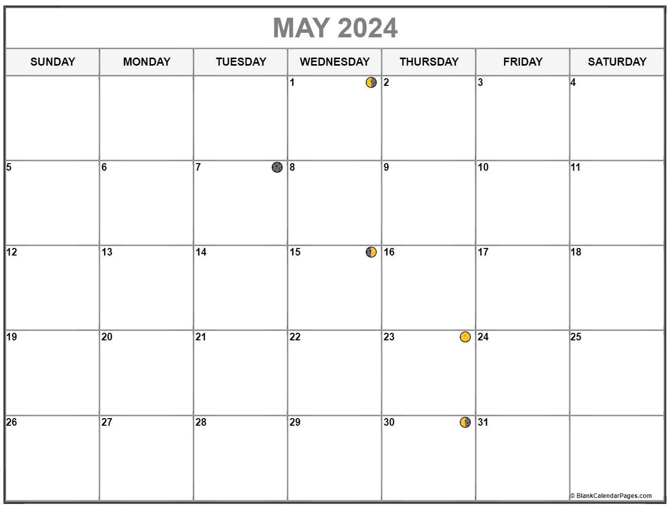 Full Moon May 2022 Calendar May 2022 Lunar Calendar | Moon Phase Calendar