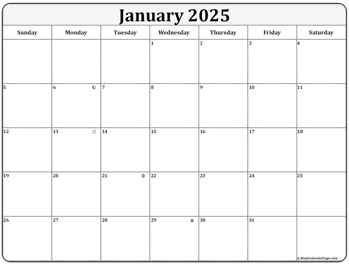 January 2025 Lunar Calendar
