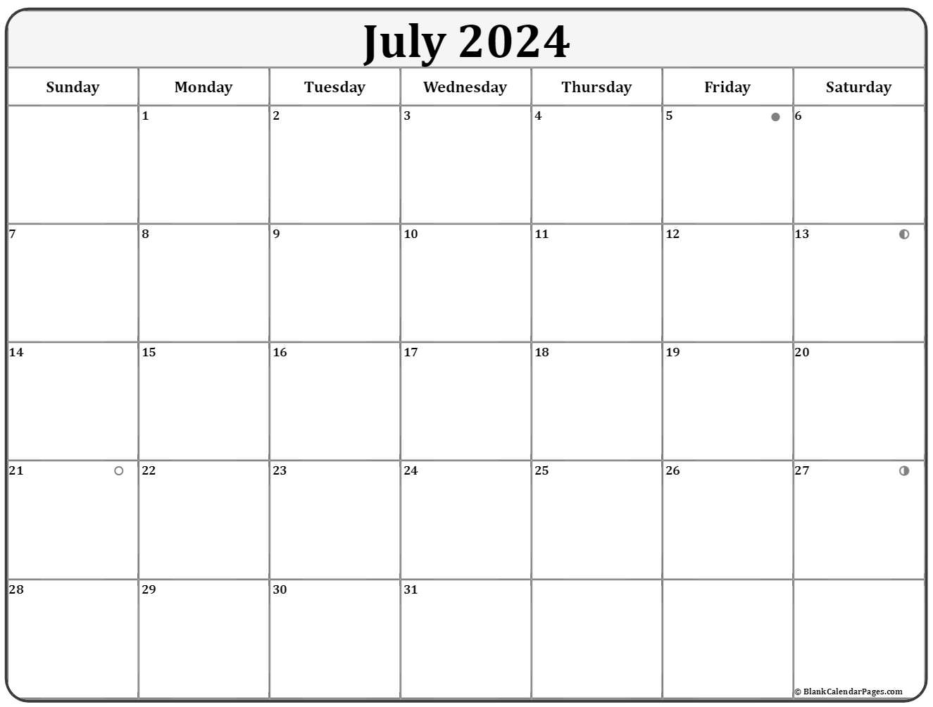 July 2022 Lunar Calendar Moon Phase Calendar