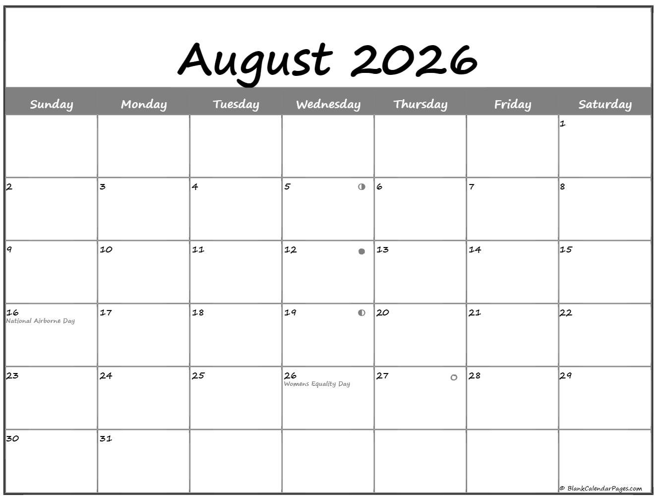 August 2022 Lunar Calendar Moon Phase Calendar