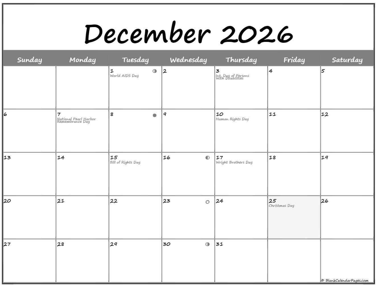 December 2022 Lunar Calendar Moon Phase Calendar December 2022 Lunar Calendar Moon Phase Calendar