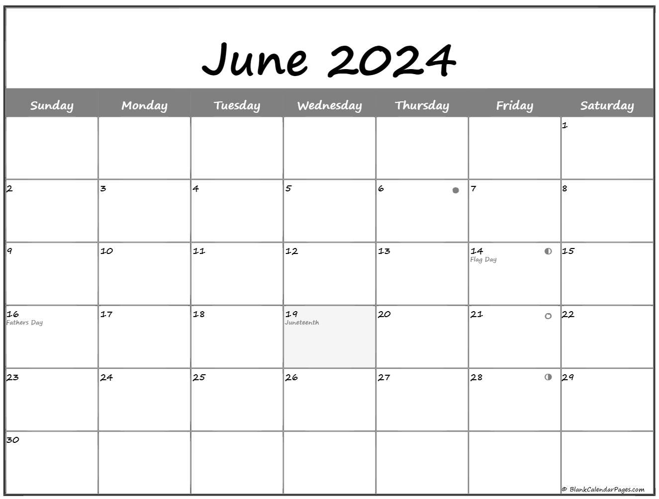 June 2025 Lunar Calendar Moon Phase Calendar