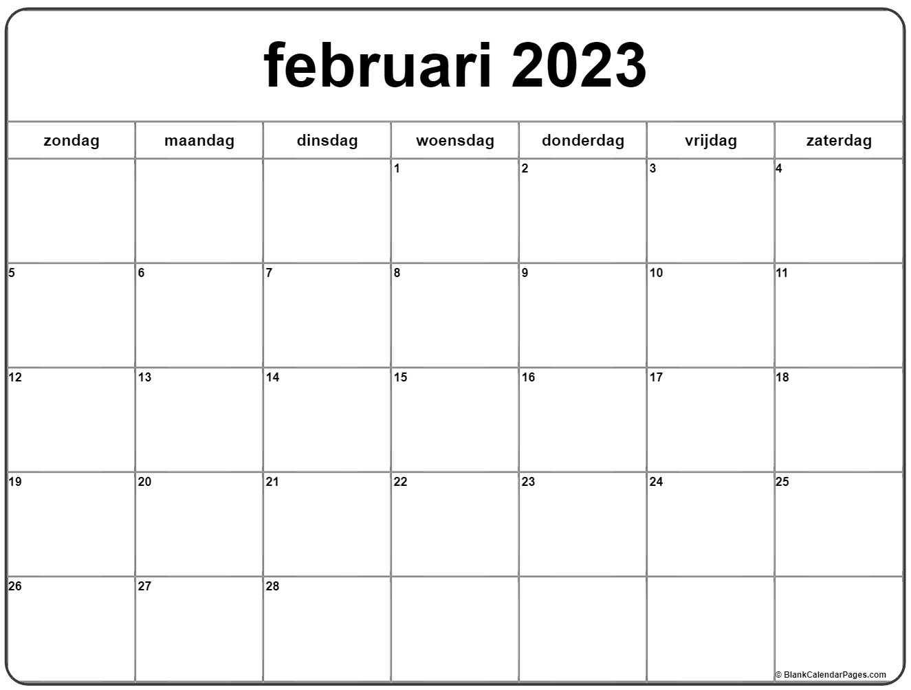 Albany slogan Catastrofaal februari 2023 kalender Nederlandse | Kalender februari