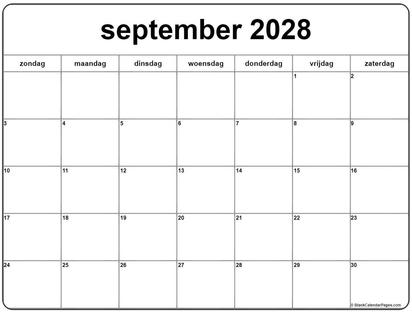 september 2028 calendario