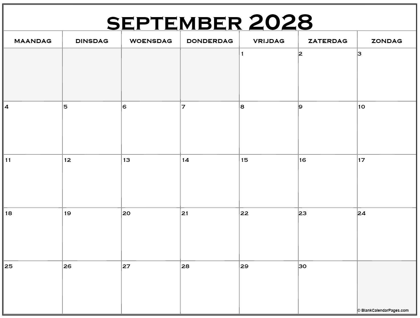september 2028 calendario