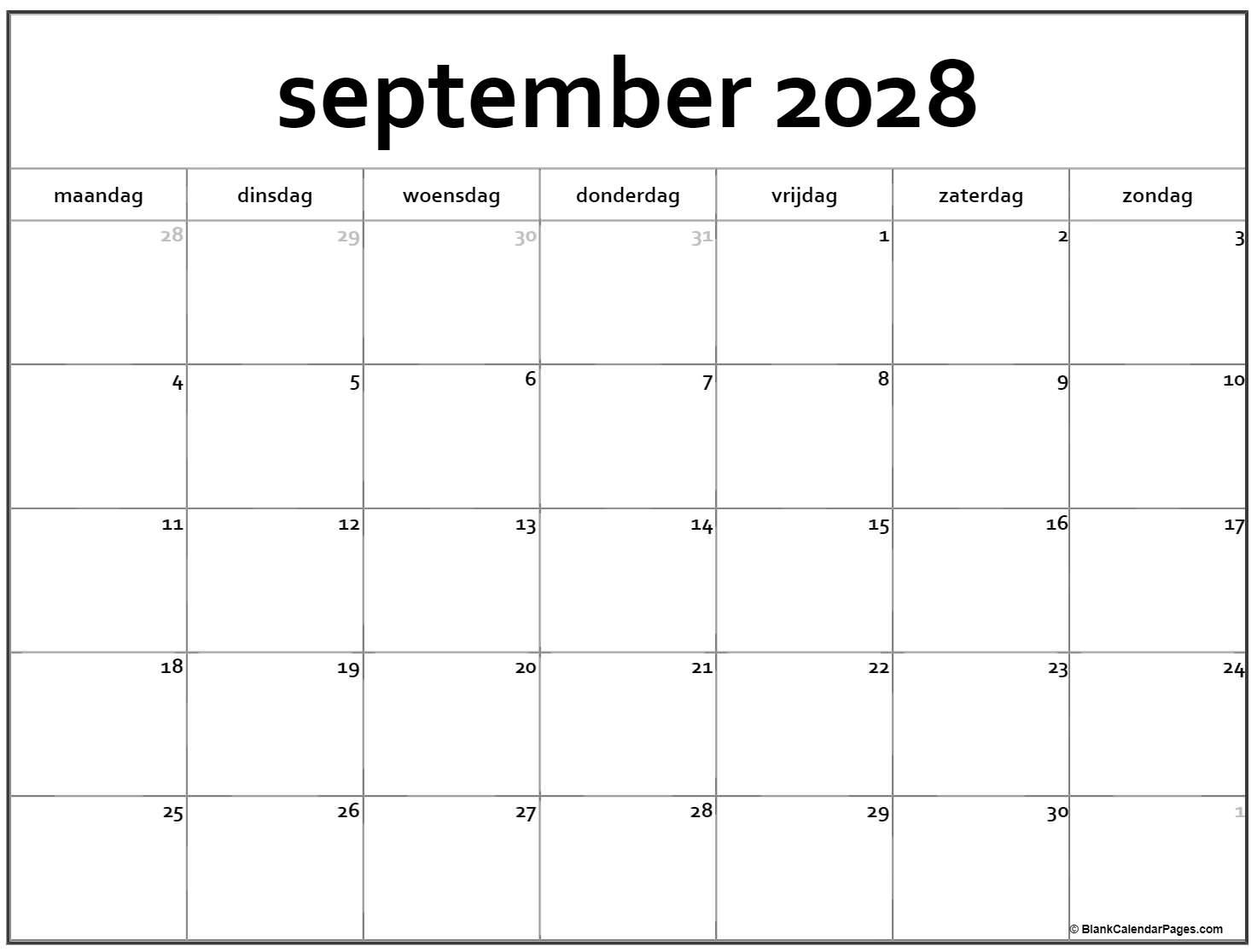 september 2028 calendario