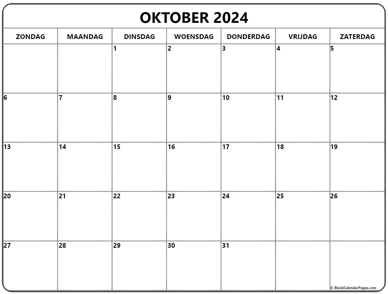 Bij zonsopgang kassa Kantine oktober 2022 kalender Nederlandse | Kalender oktober