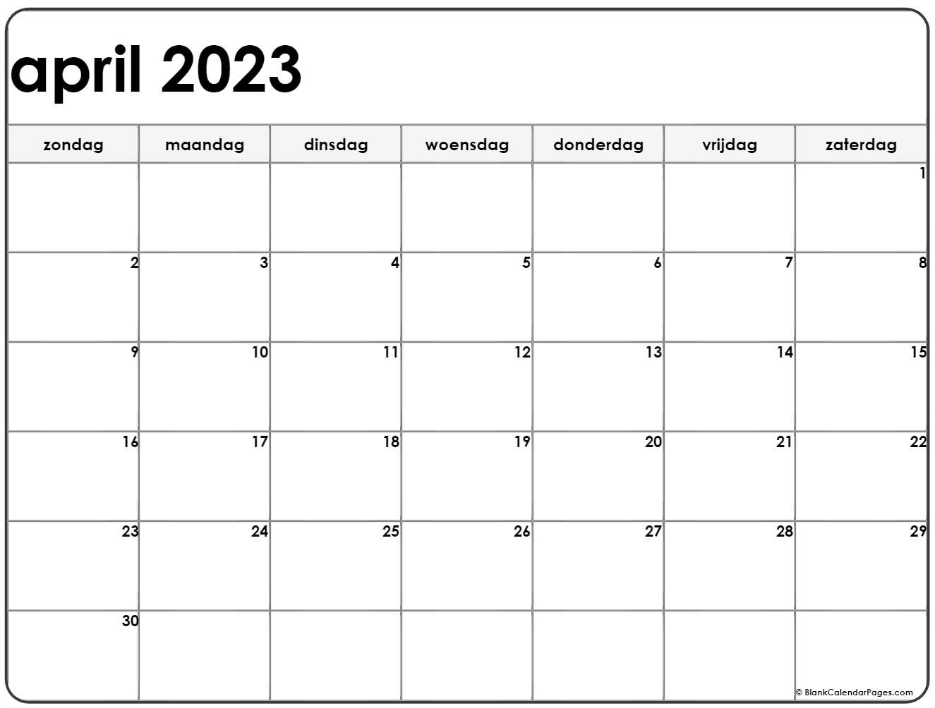 Kalender April 2023 Word Kalender 2023 Bank2home