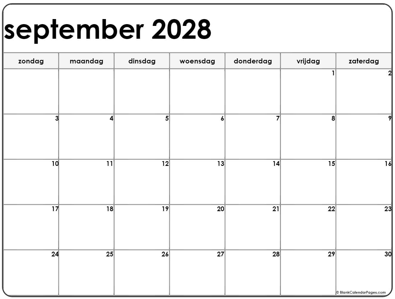 september 2028 calendario