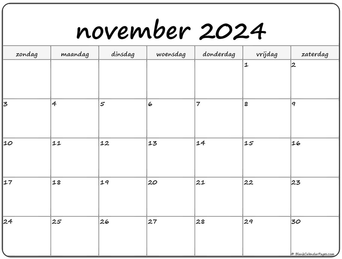 Kalendar november 2021